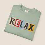 RELAX Ransom Note T-Shirt | Retro Magazine Cutout Font