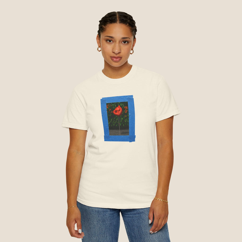 Orange Flamingo Artistic Graphic T-Shirt