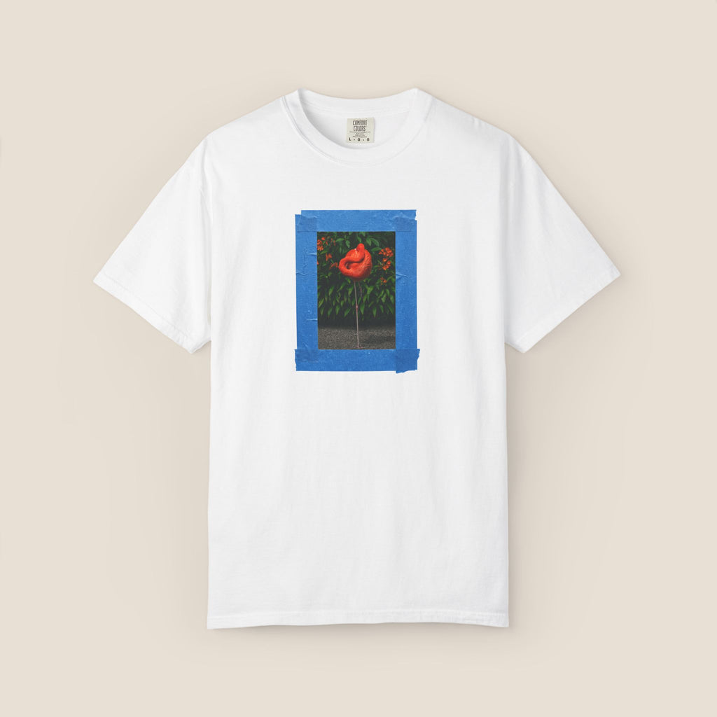 Orange Flamingo Artistic Graphic T-Shirt