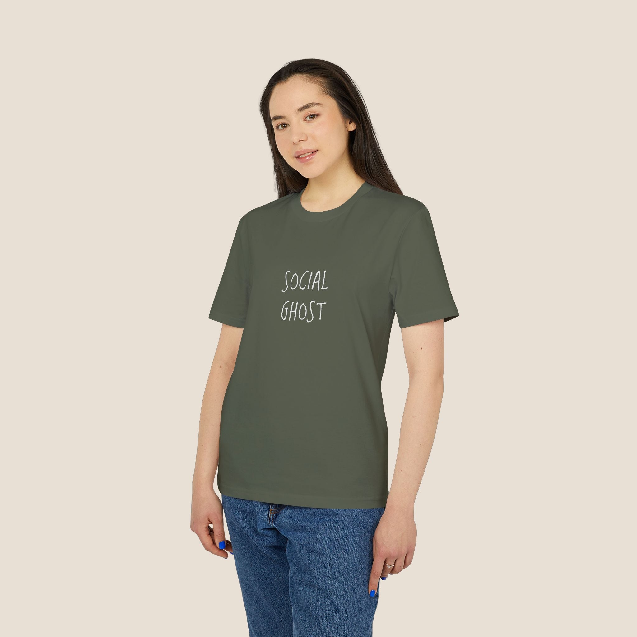Social Ghost Shirt | Minimalist Introvert Tee | Anti-Social Butterfly Gift