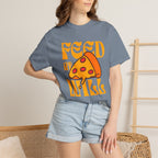 Retro Pizza Shirt Feed At Will | Funny Foodie Gift for a Foodie