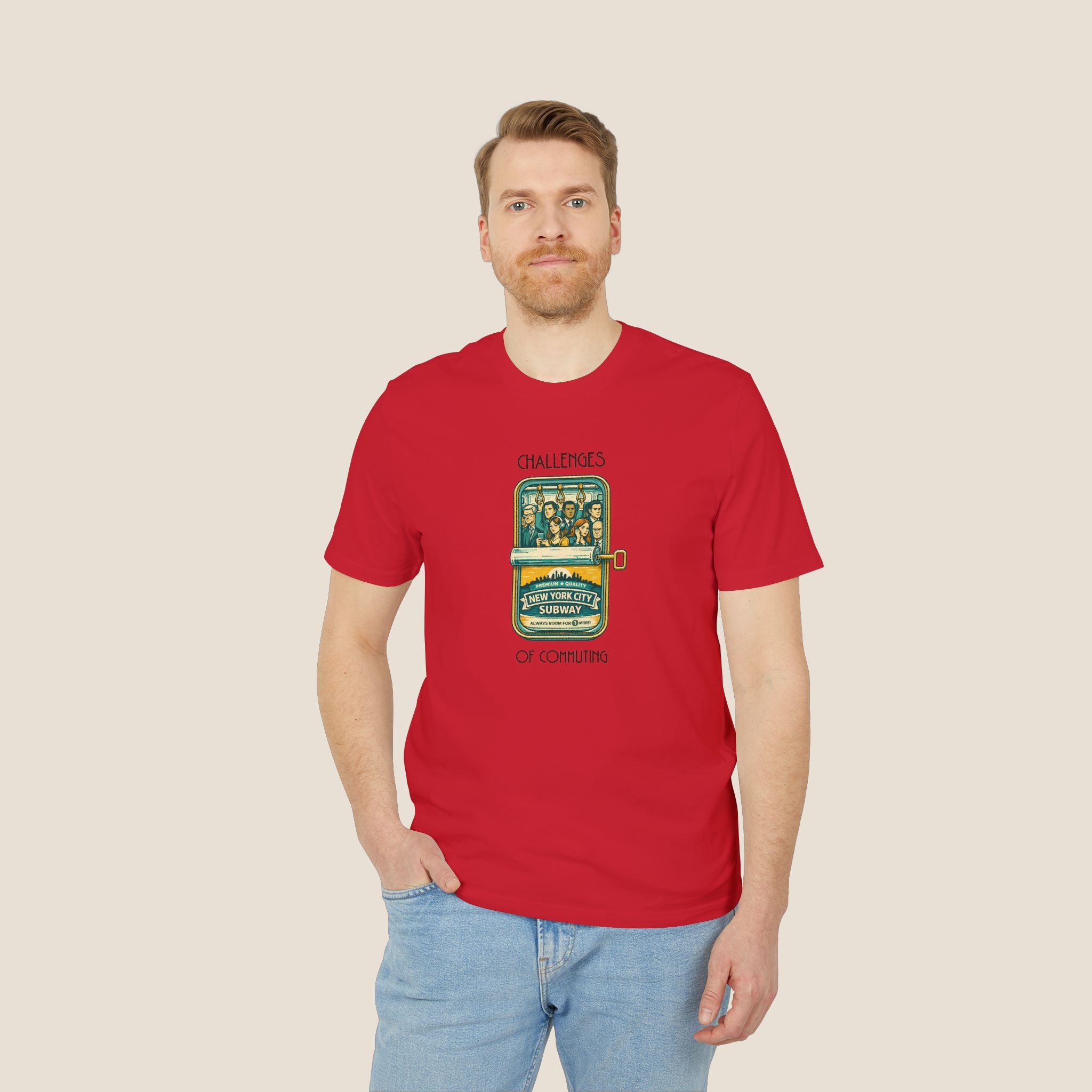 Sardine Commuter T-Shirt | Funny Subway Shirt | Rush Hour Humor