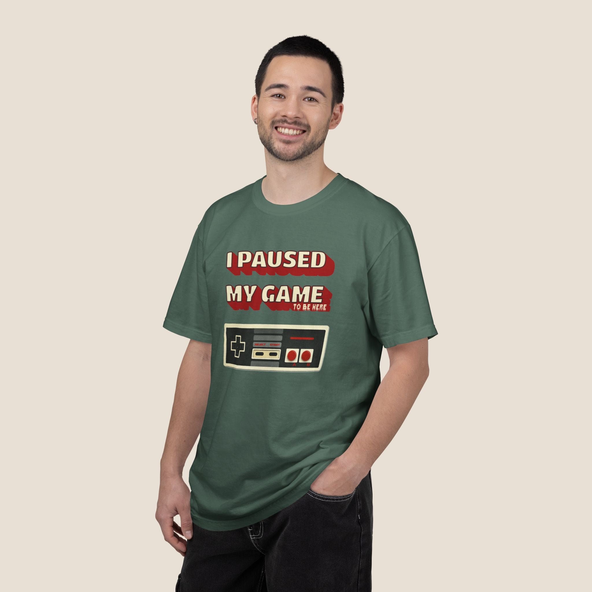 I Paused My Game To Be Here T-Shirt | Retro Funny Gamer Gift