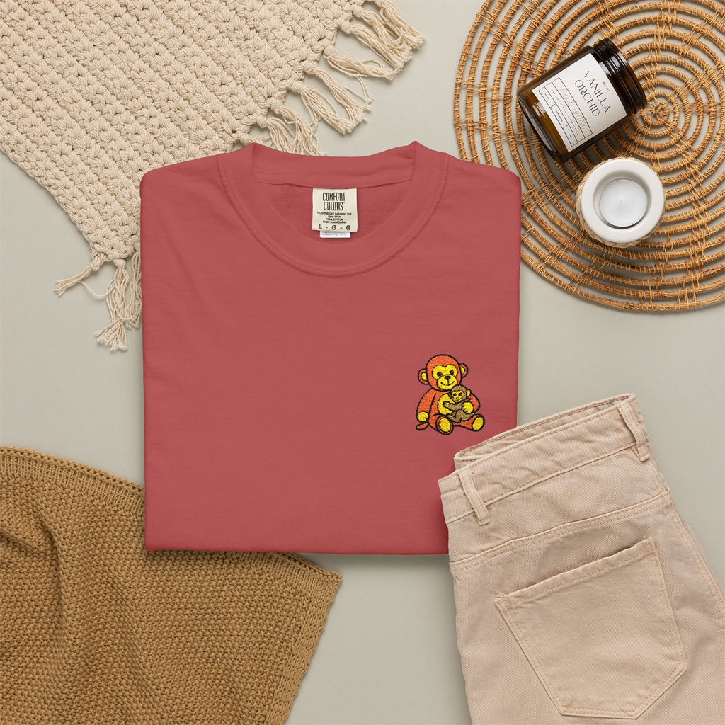 Embroidered Punch Monkey Shirt | Heavyweight T-Shirt