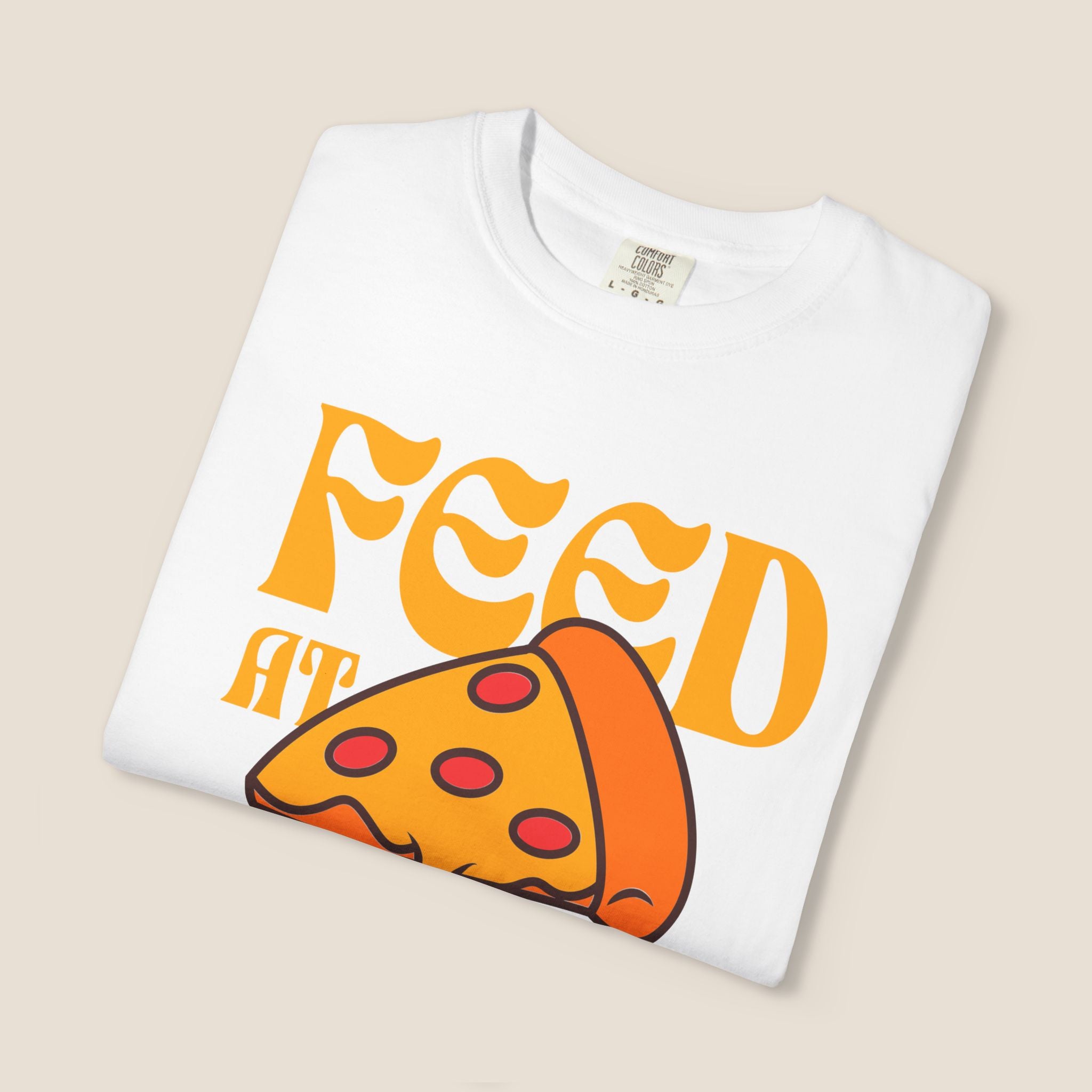 Retro Pizza Shirt Feed At Will | Funny Foodie Gift for a Foodie