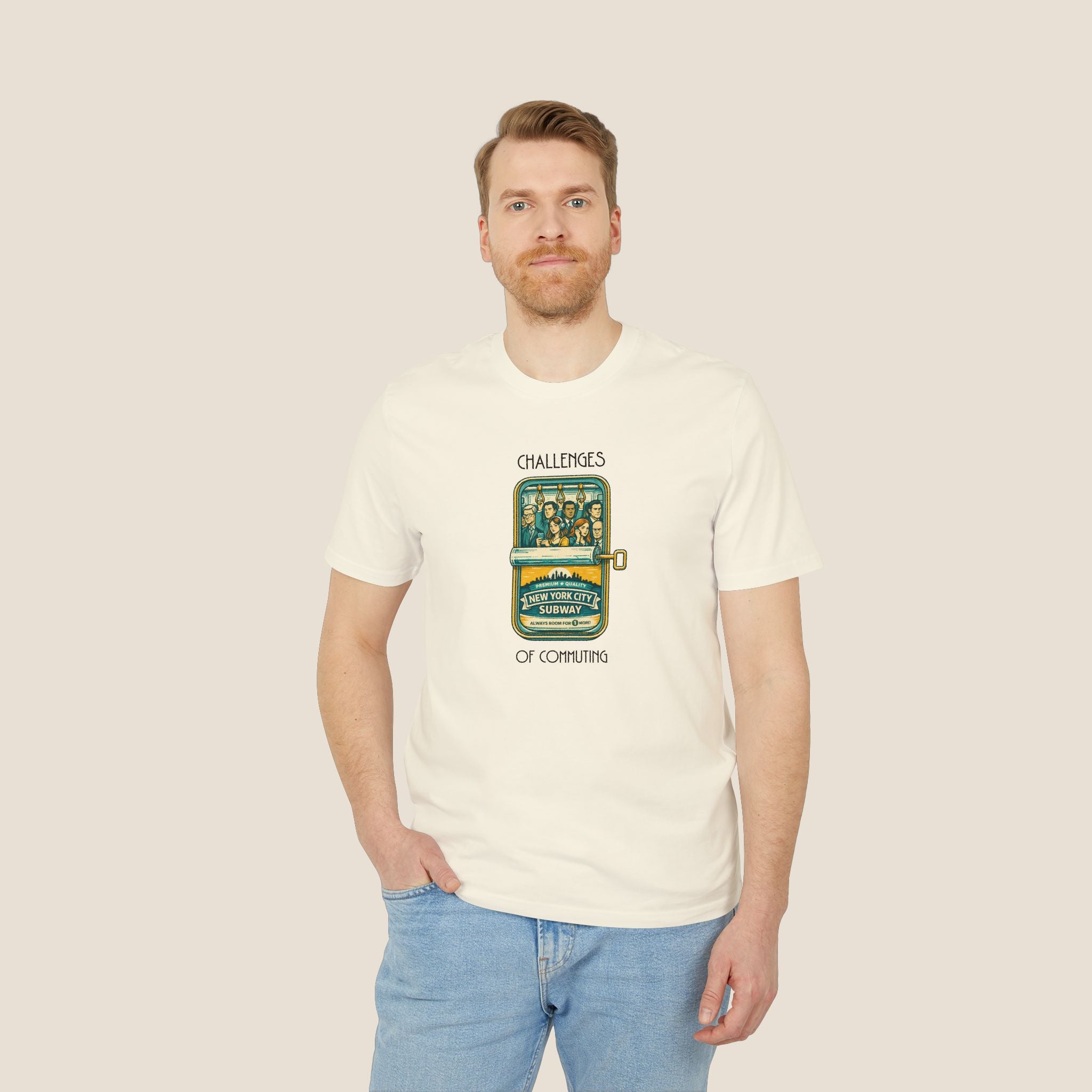 Sardine Commuter T-Shirt | Funny Subway Shirt | Rush Hour Humor
