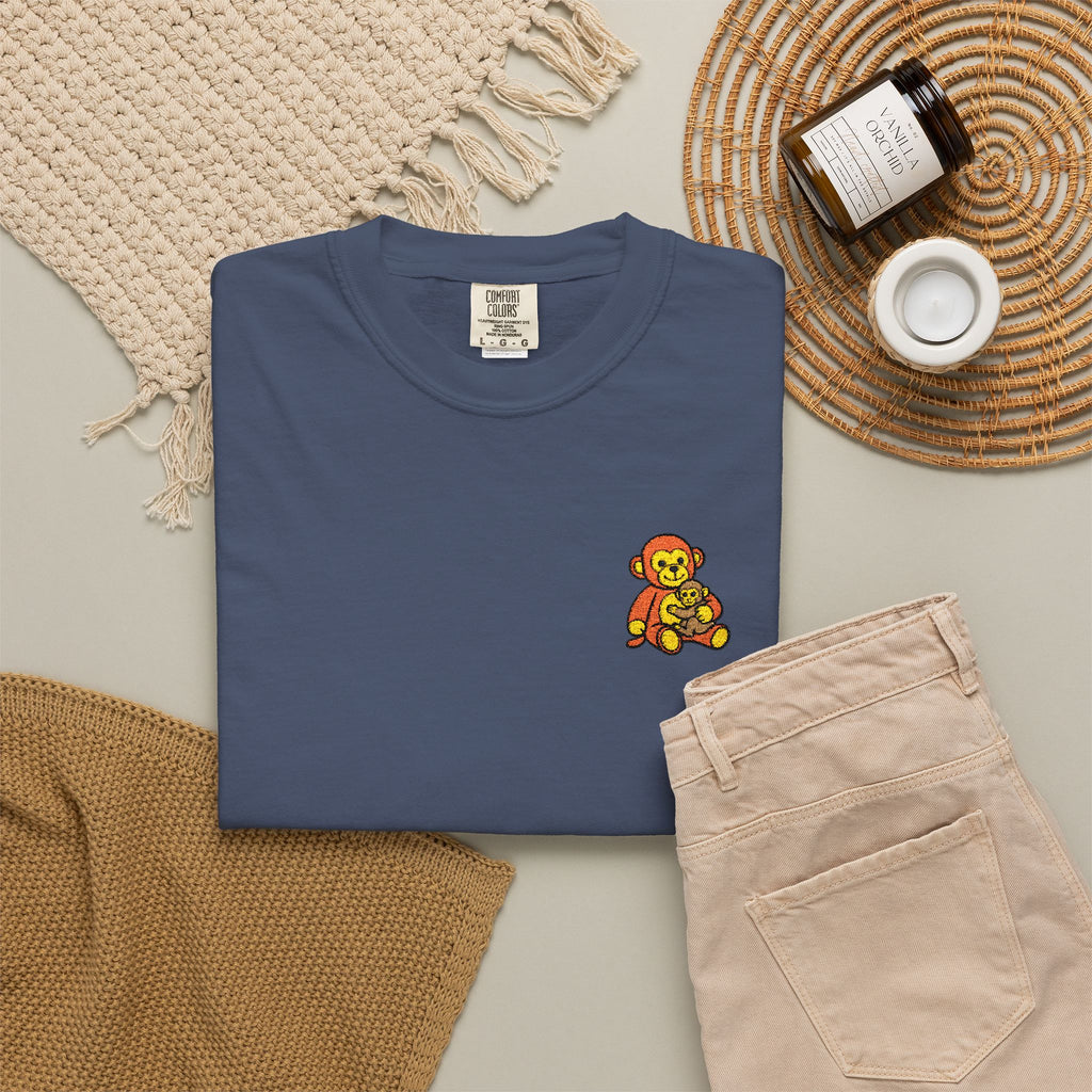 Embroidered Punch Monkey Shirt | Heavyweight T-Shirt