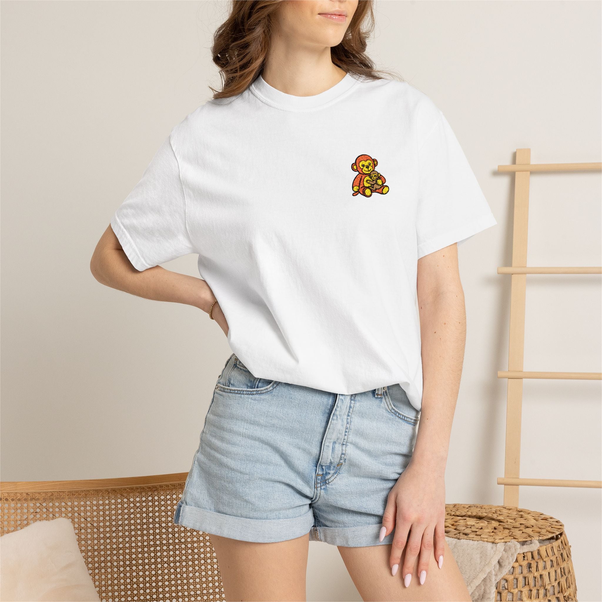 Embroidered Punch Monkey Shirt | Heavyweight T-Shirt