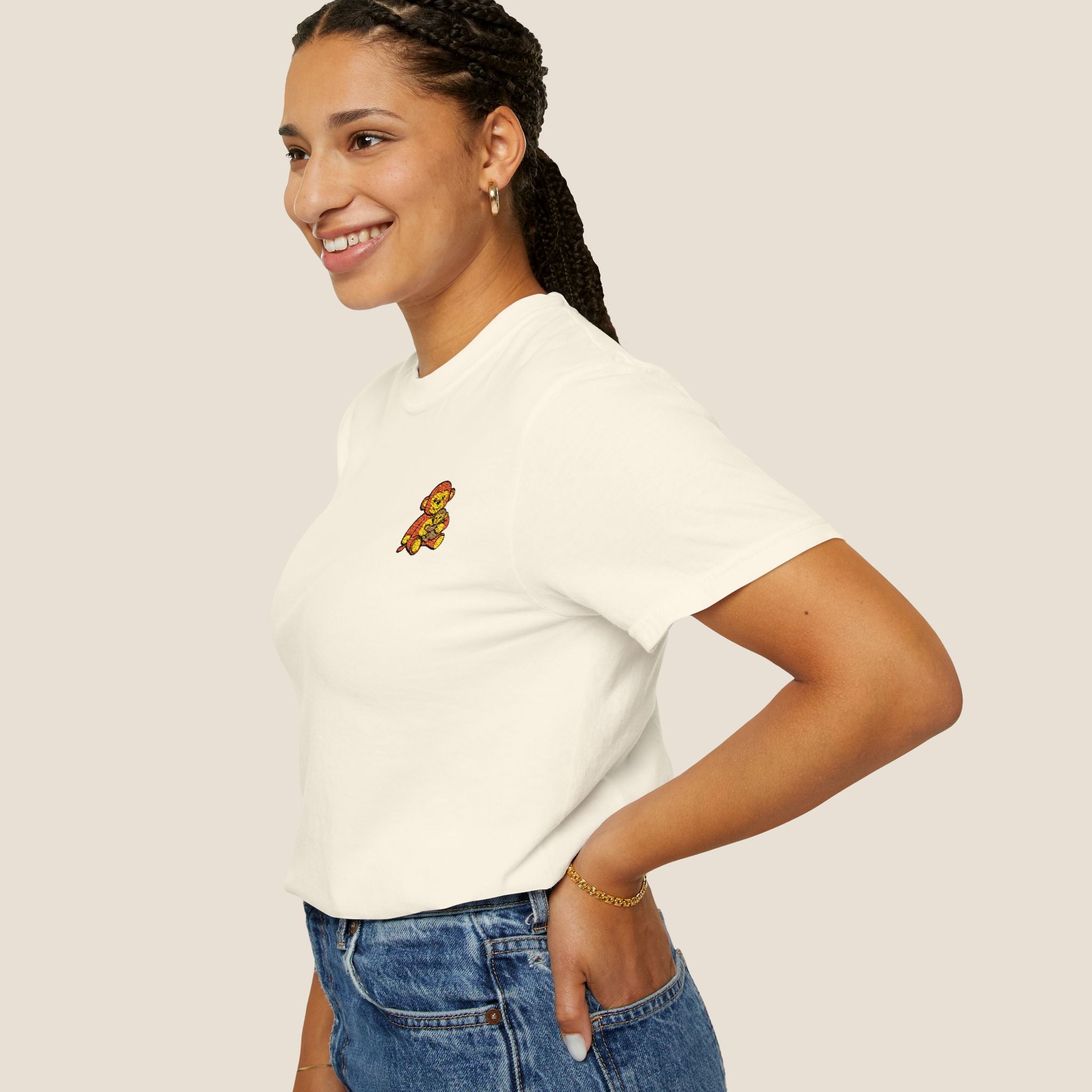 Embroidered Punch Monkey Shirt | Heavyweight T-Shirt
