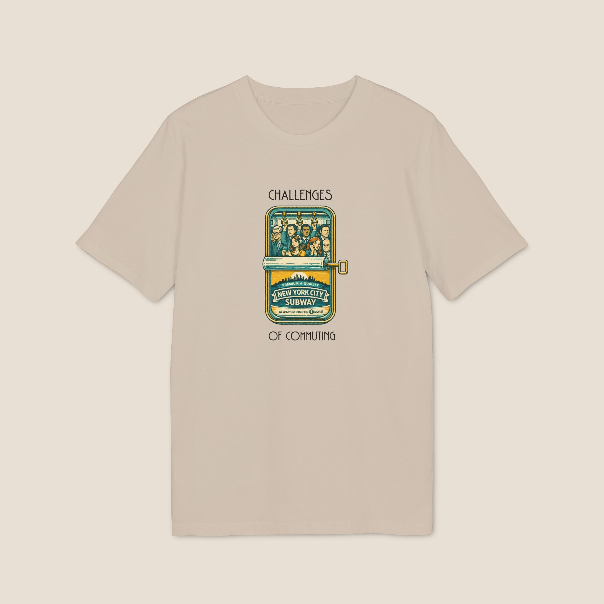Sardine Commuter T-Shirt | Funny Subway Shirt | Rush Hour Humor