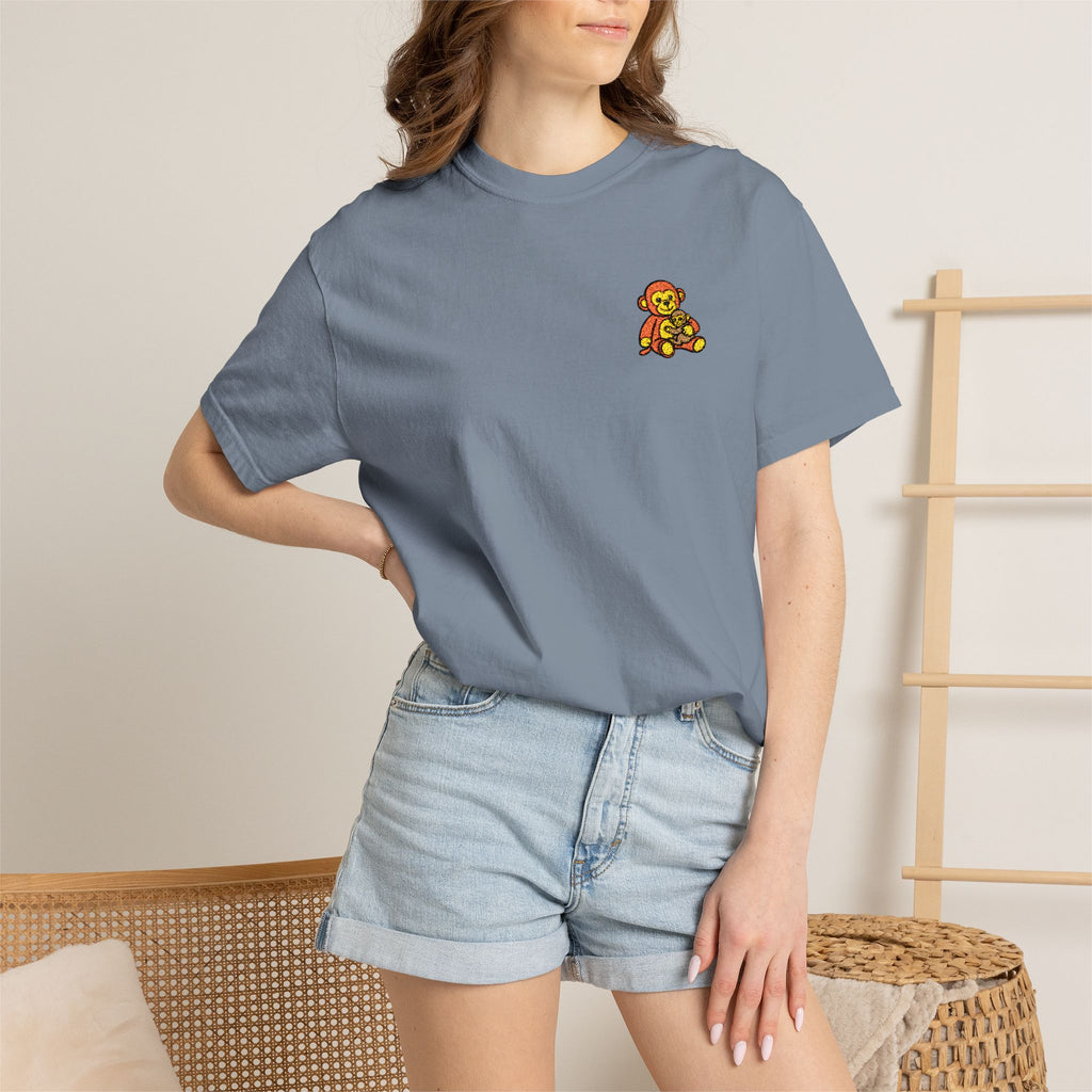 Embroidered Punch Monkey Shirt | Heavyweight T-Shirt