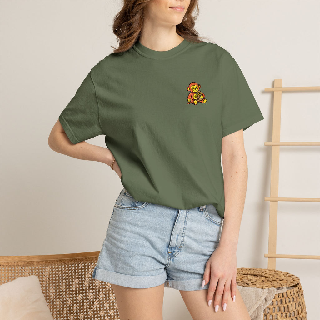 Embroidered Punch Monkey Shirt | Heavyweight T-Shirt