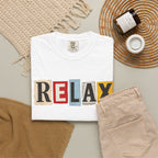RELAX Ransom Note T-Shirt | Retro Magazine Cutout Font