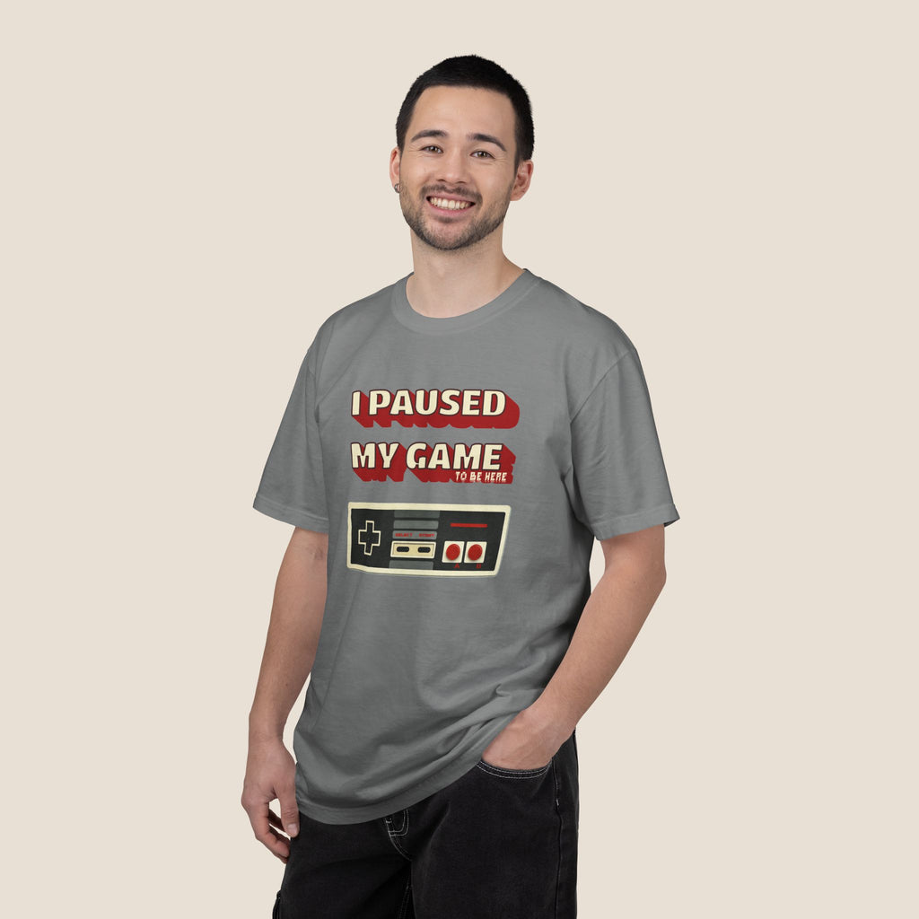 I Paused My Game To Be Here T-Shirt | Retro Funny Gamer Gift