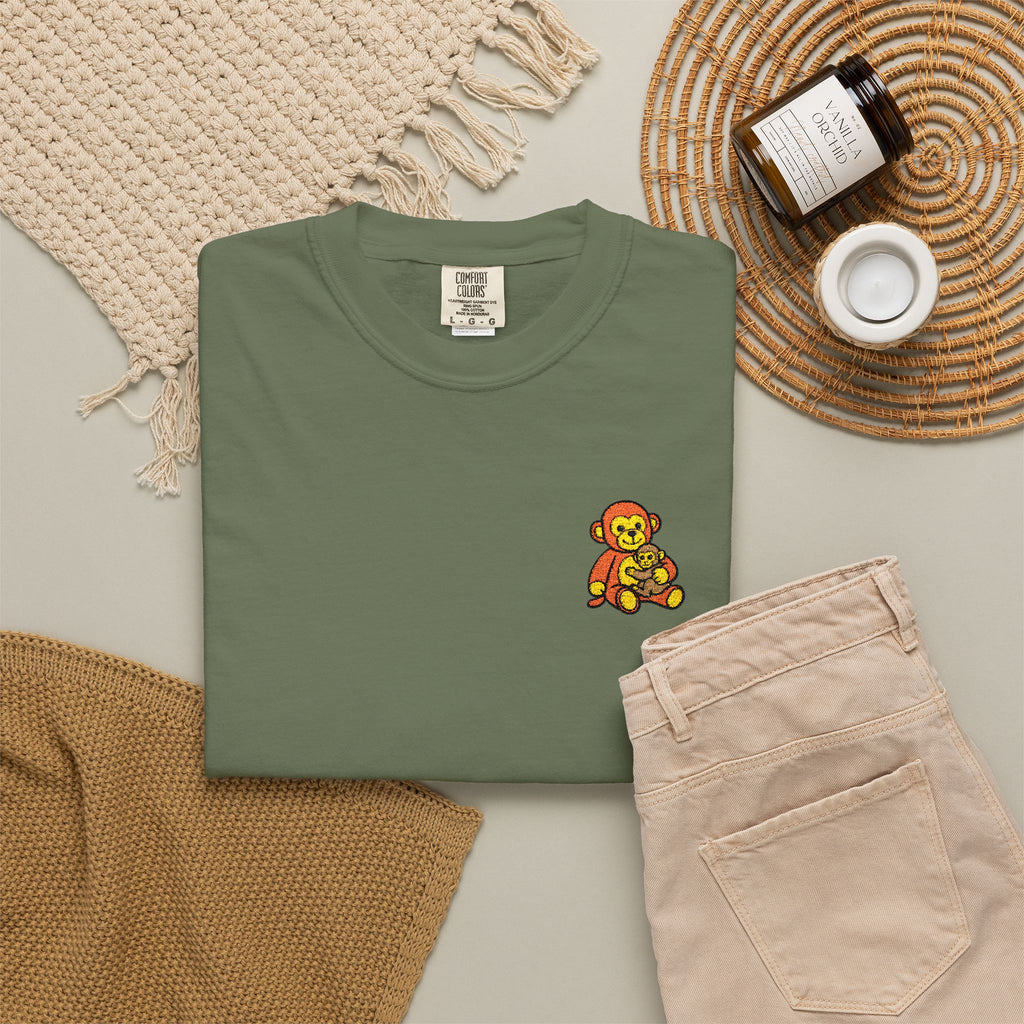 Embroidered Punch Monkey Shirt | Heavyweight T-Shirt