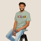 RELAX Ransom Note T-Shirt | Retro Magazine Cutout Font