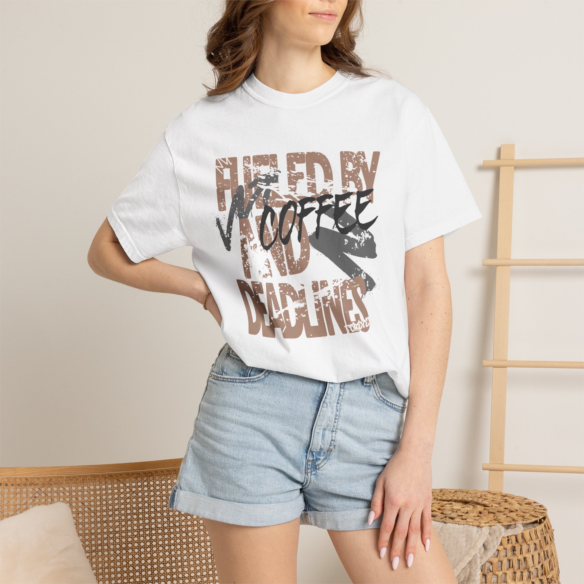 Fueled By Coffee And Deadlines Tee