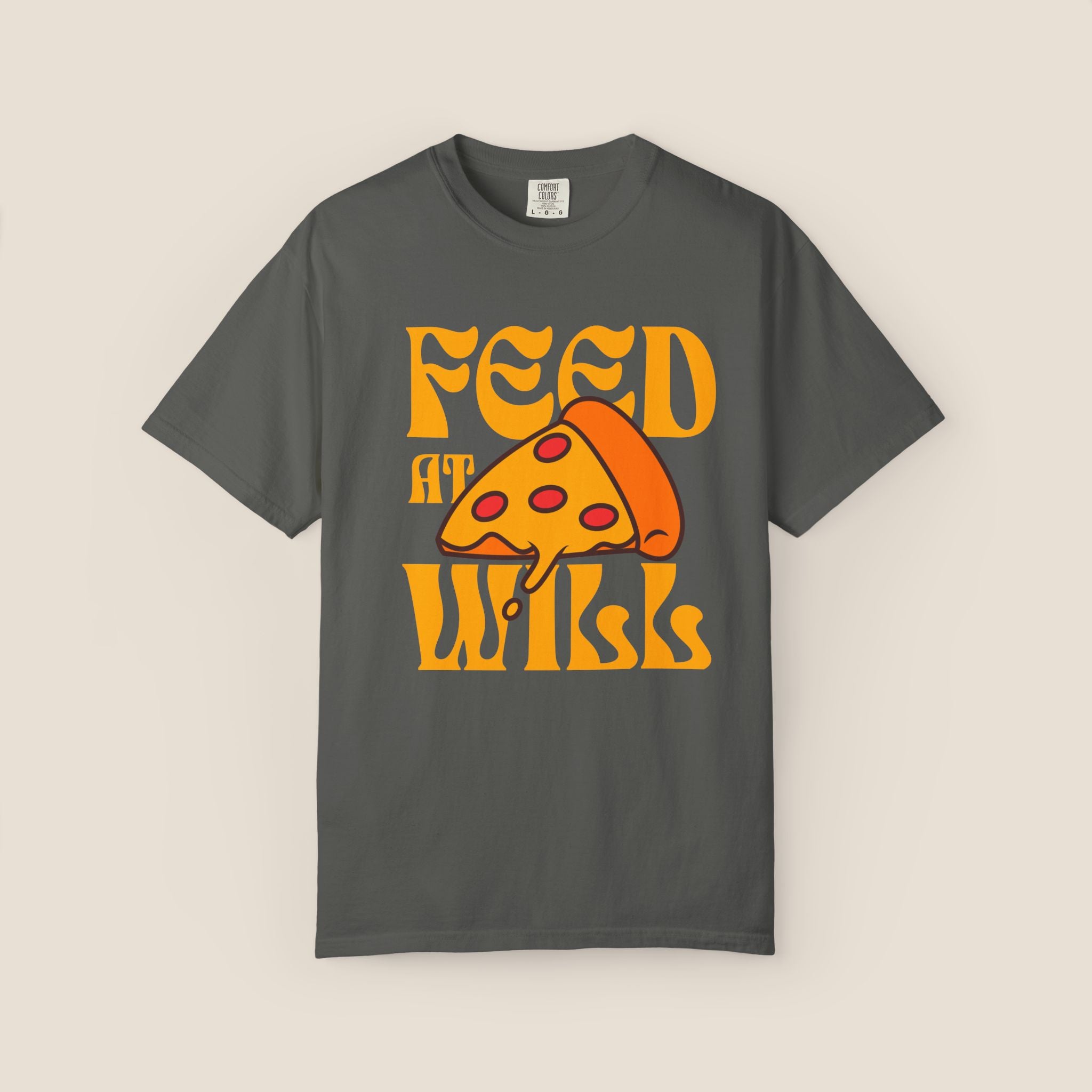 Retro Pizza Shirt Feed At Will | Funny Foodie Gift for a Foodie