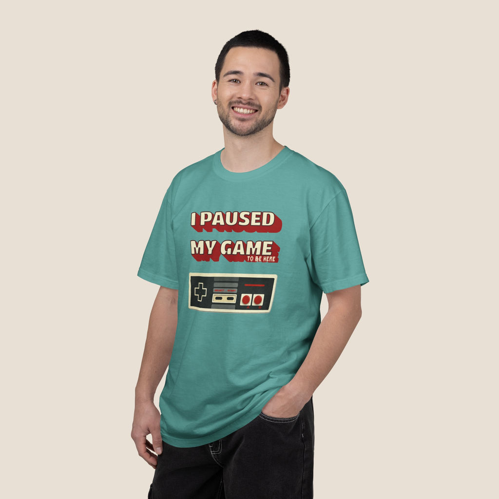 I Paused My Game To Be Here T-Shirt | Retro Funny Gamer Gift