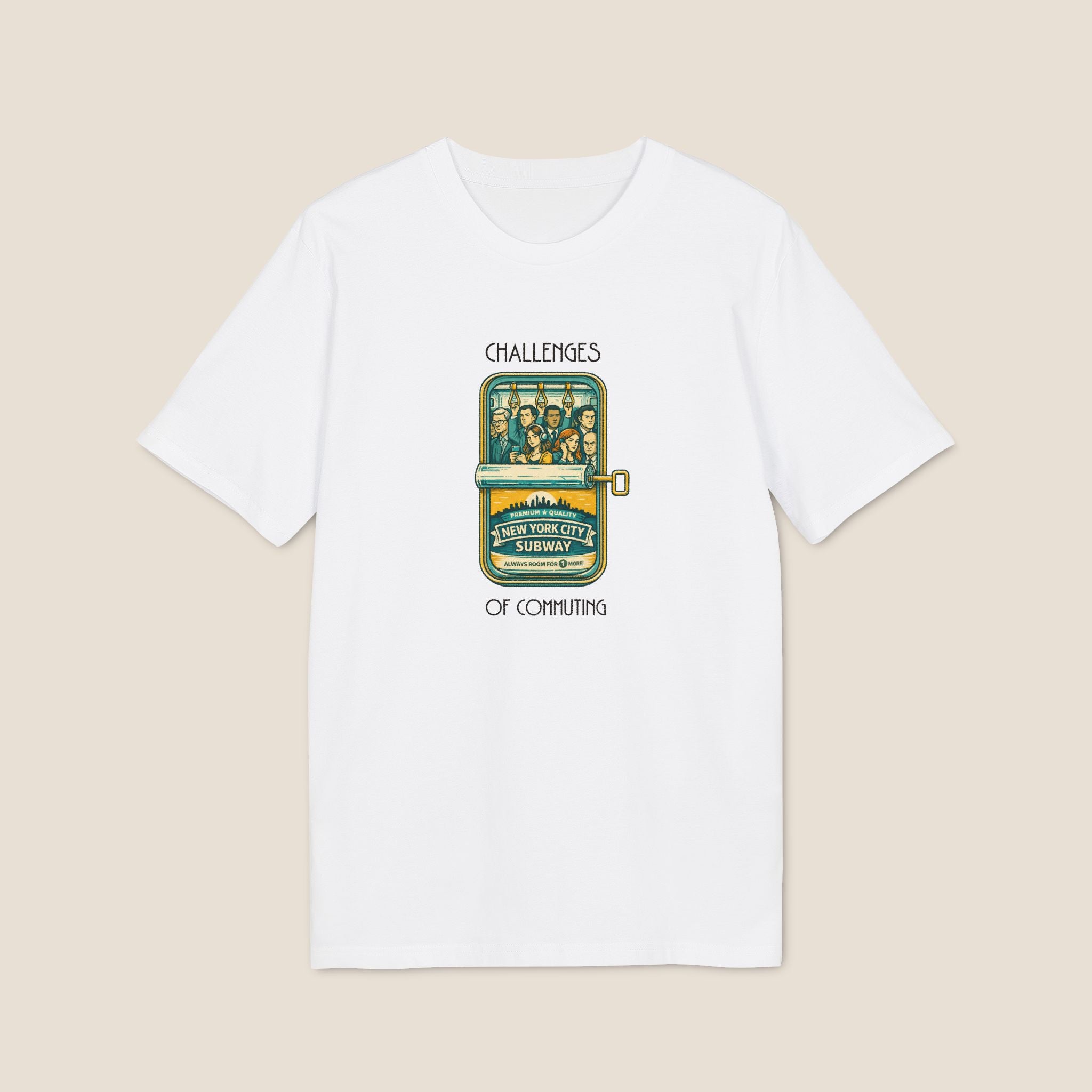 Sardine Commuter T-Shirt | Funny Subway Shirt | Rush Hour Humor