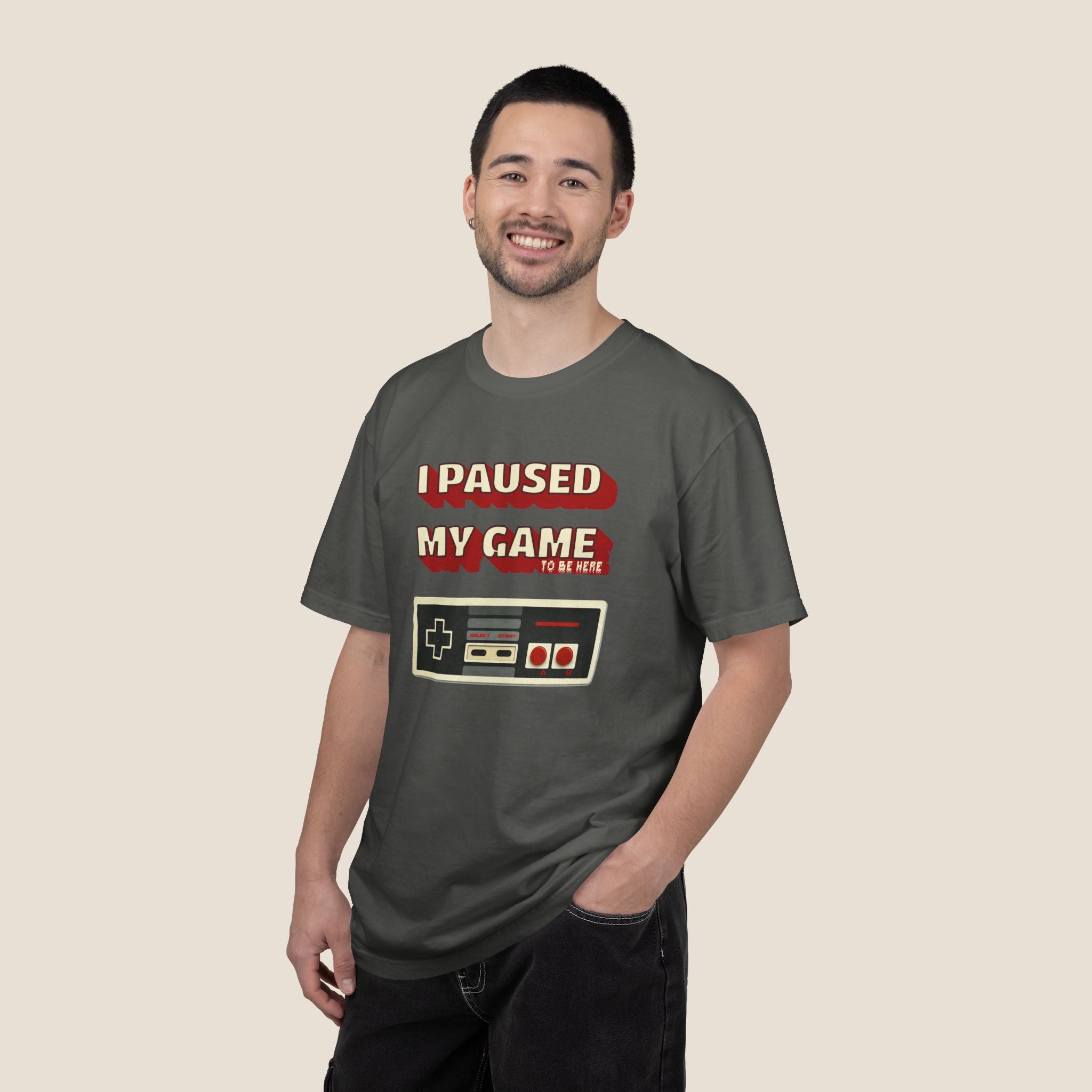 I Paused My Game To Be Here T-Shirt | Retro Funny Gamer Gift