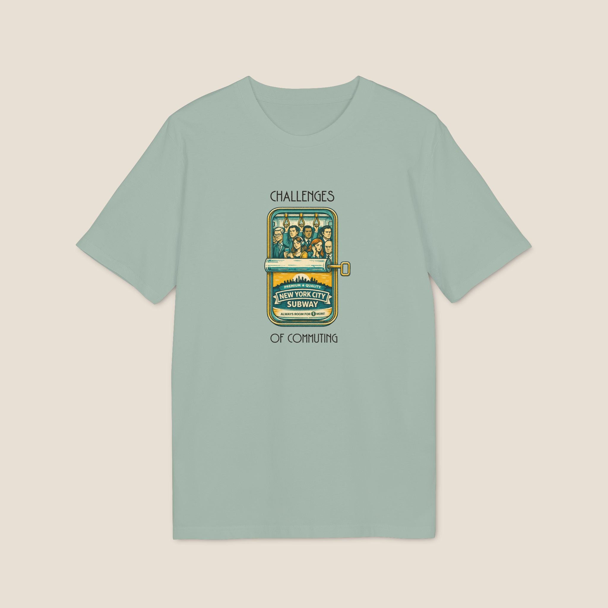 Sardine Commuter T-Shirt | Funny Subway Shirt | Rush Hour Humor
