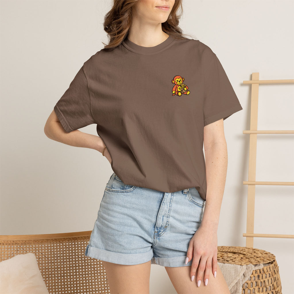 Embroidered Punch Monkey Shirt | Heavyweight T-Shirt