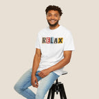 RELAX Ransom Note T-Shirt | Retro Magazine Cutout Font