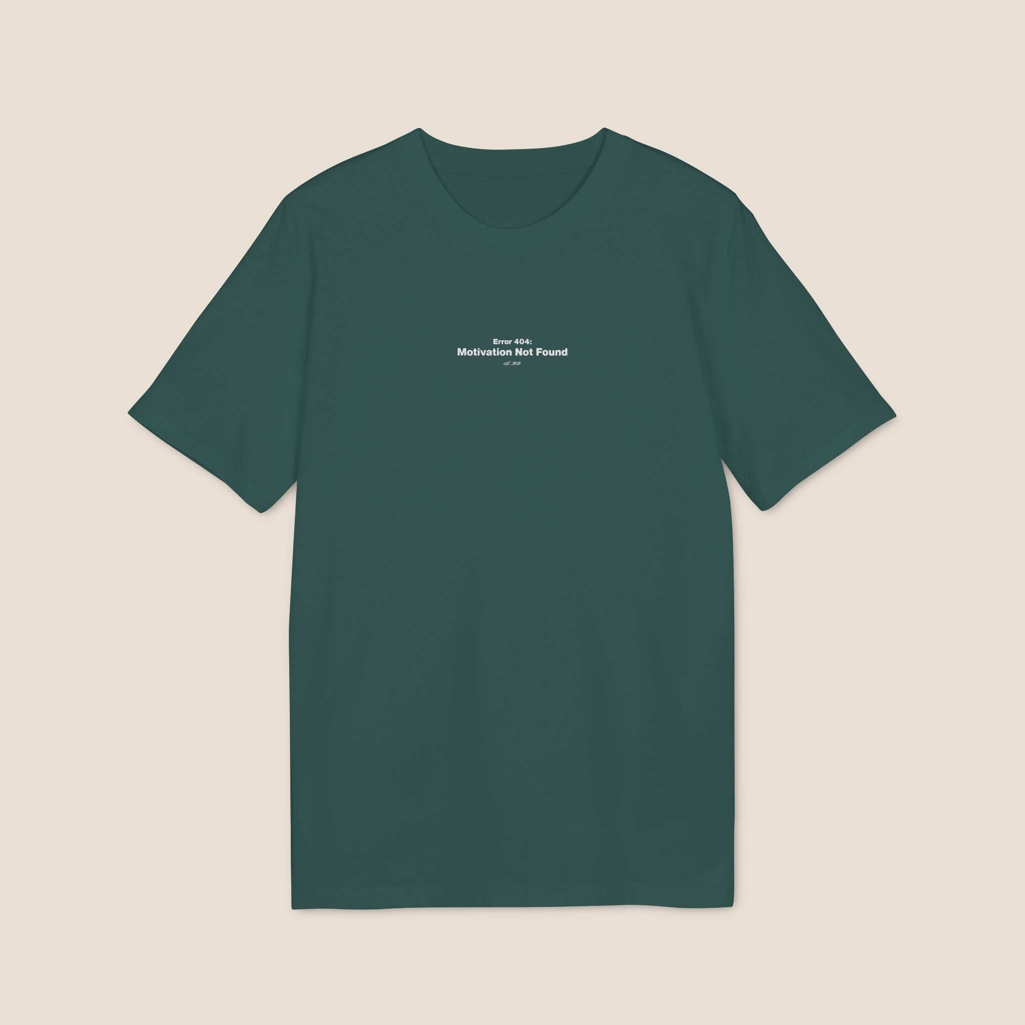 The "Error 404" Organic Tee | Minimalist Office Humor