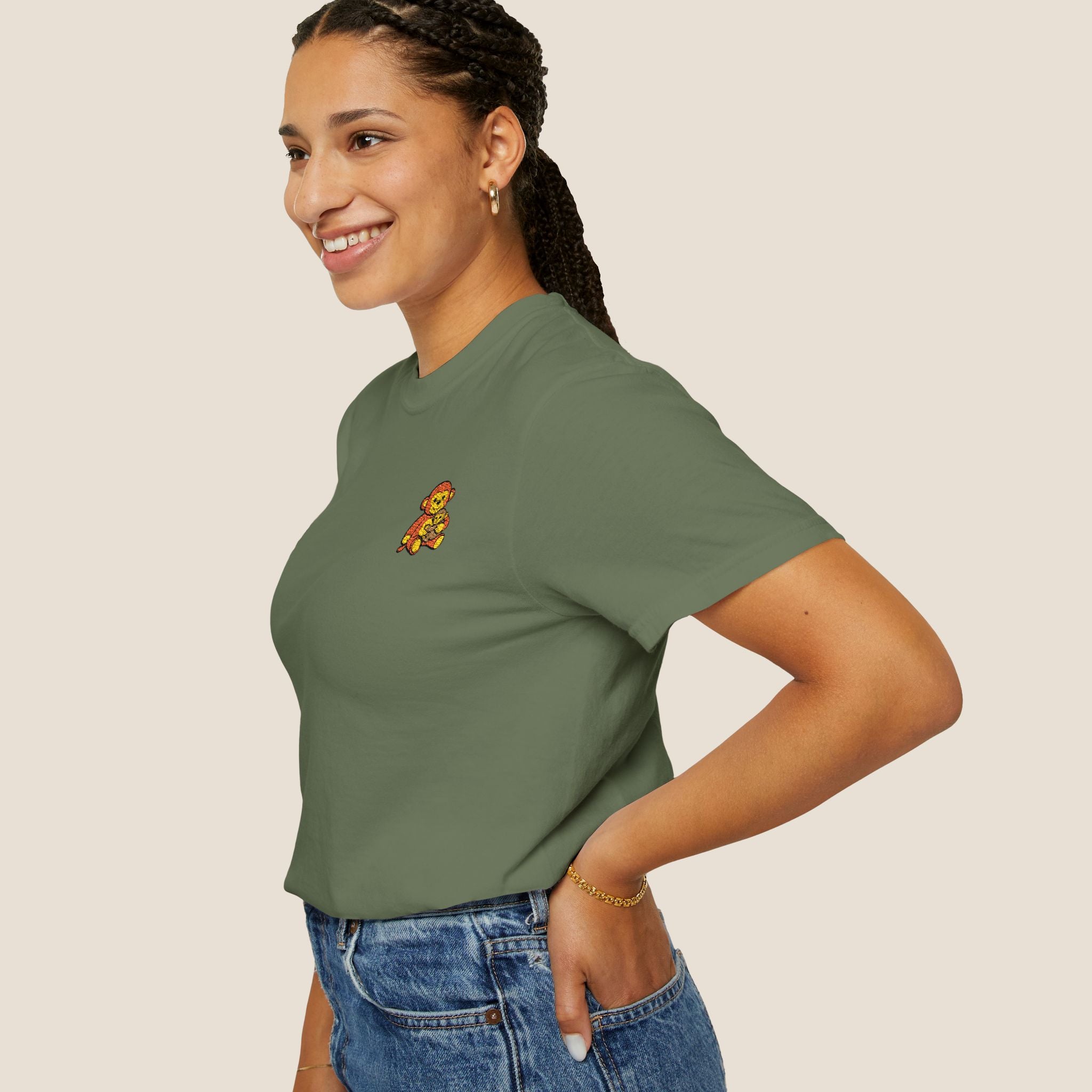 Embroidered Punch Monkey Shirt | Heavyweight T-Shirt