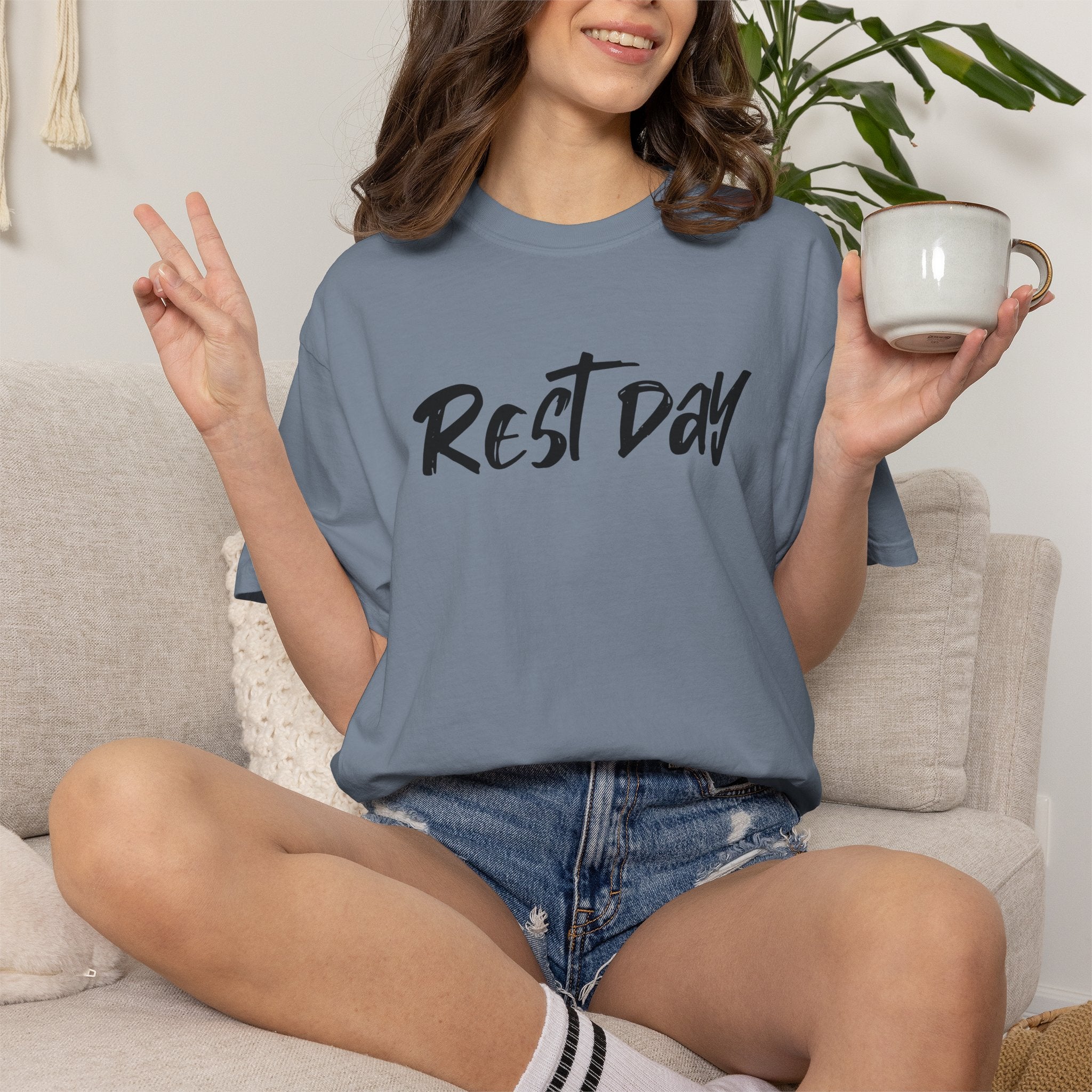 REST DAY T-Shirt | Gym Recovery Tee | Lazy Sunday Shirt