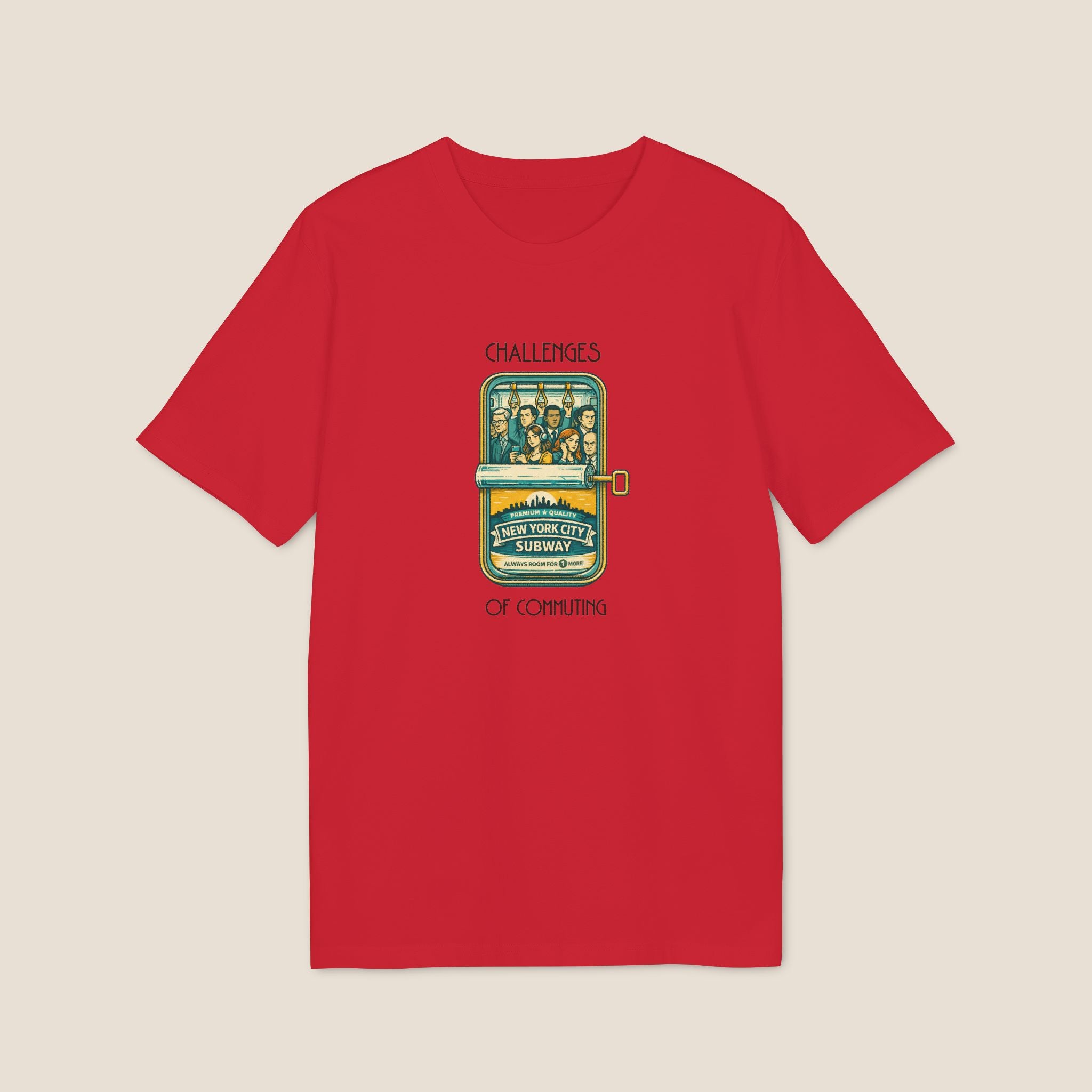 Sardine Commuter T-Shirt | Funny Subway Shirt | Rush Hour Humor