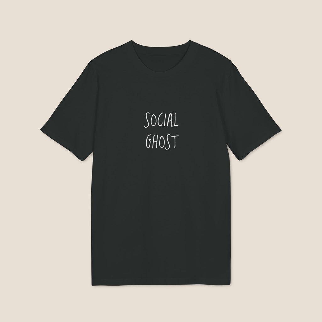 Social Ghost Shirt | Minimalist Introvert Tee | Anti-Social Butterfly Gift