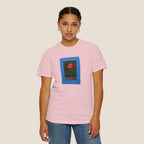 Orange Flamingo Artistic Graphic T-Shirt