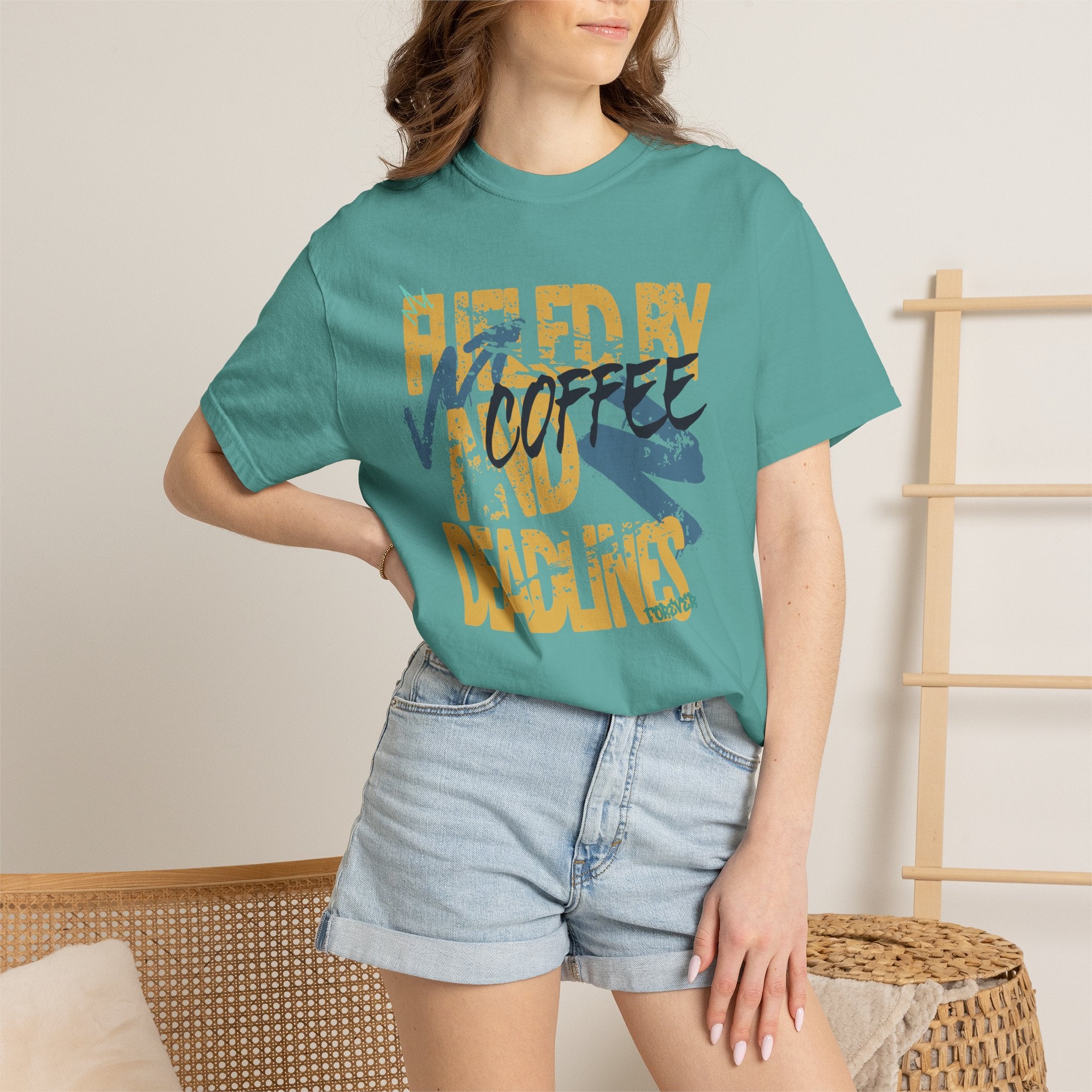 Fueled By Coffee And Deadlines Tee