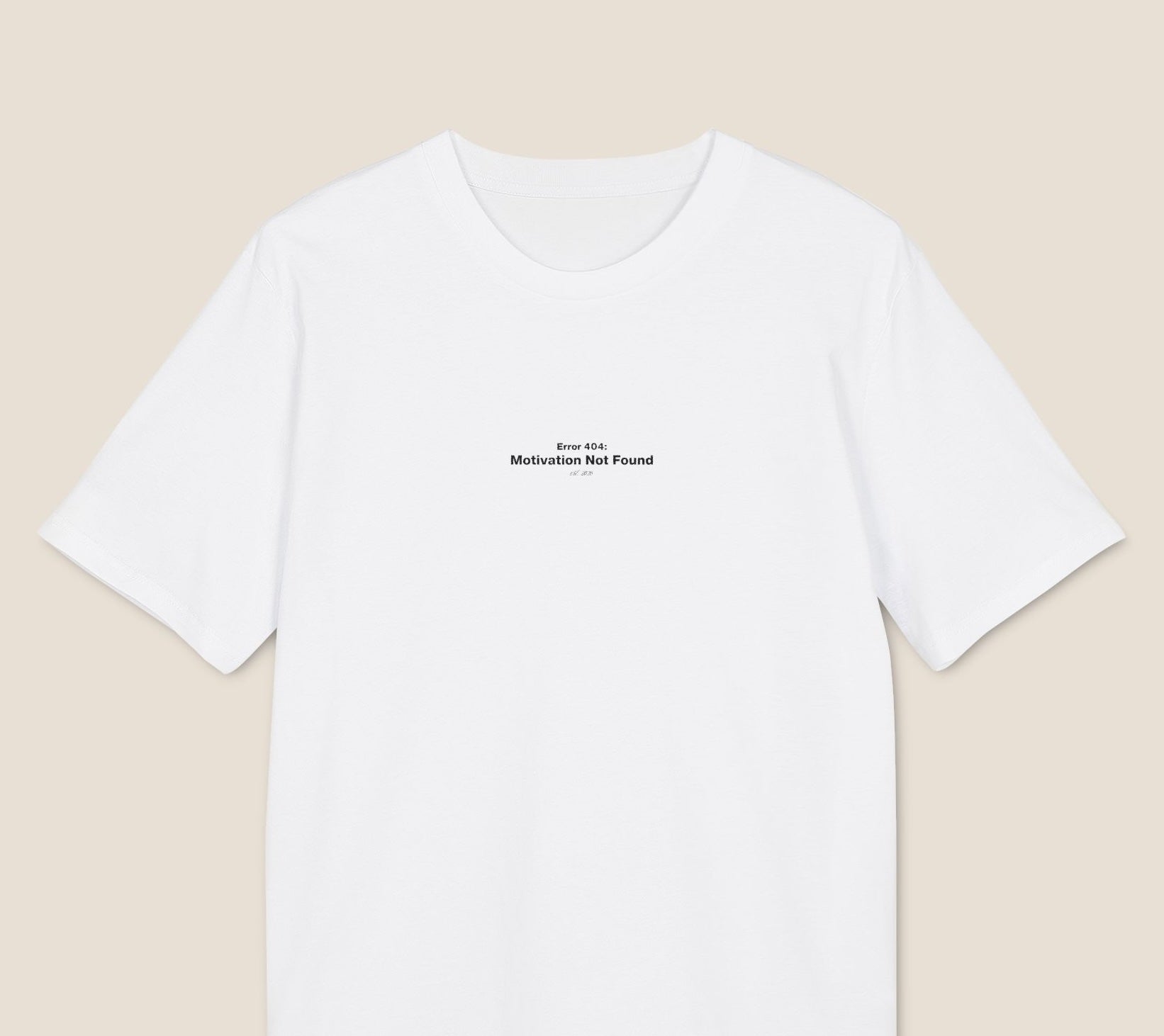The "Error 404" Organic Tee | Minimalist Office Humor