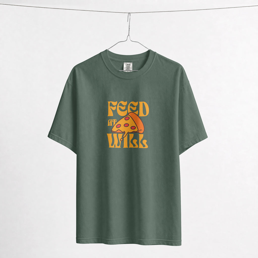 Retro Pizza Shirt Feed At Will | Funny Foodie Gift for a Foodie