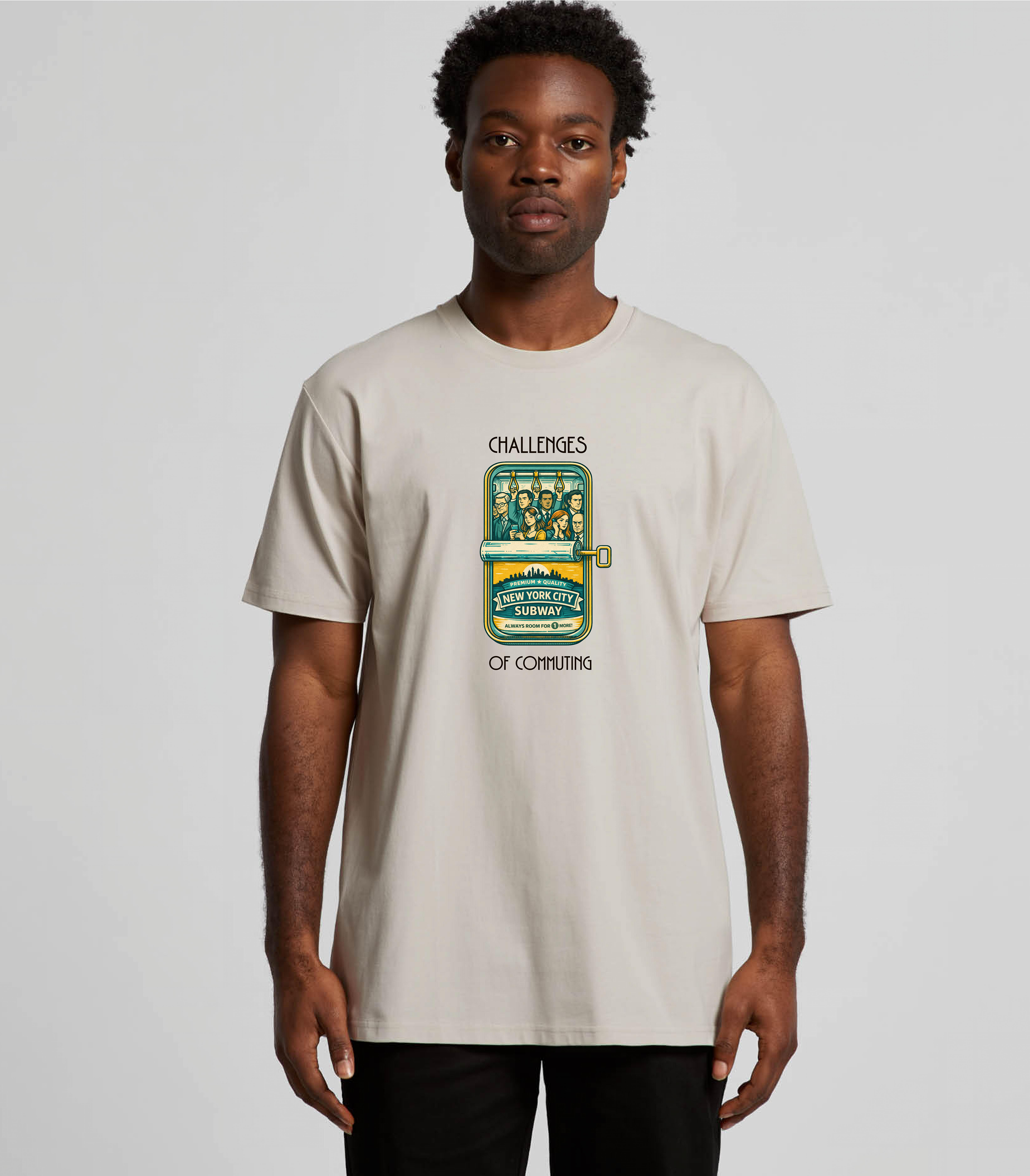 Sardine Commuter T-Shirt | Funny Subway Shirt | Rush Hour Humor