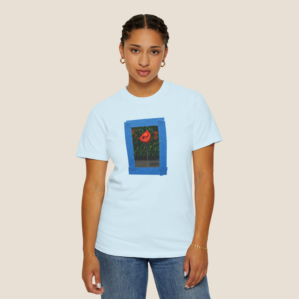 Orange Flamingo Artistic Graphic T-Shirt