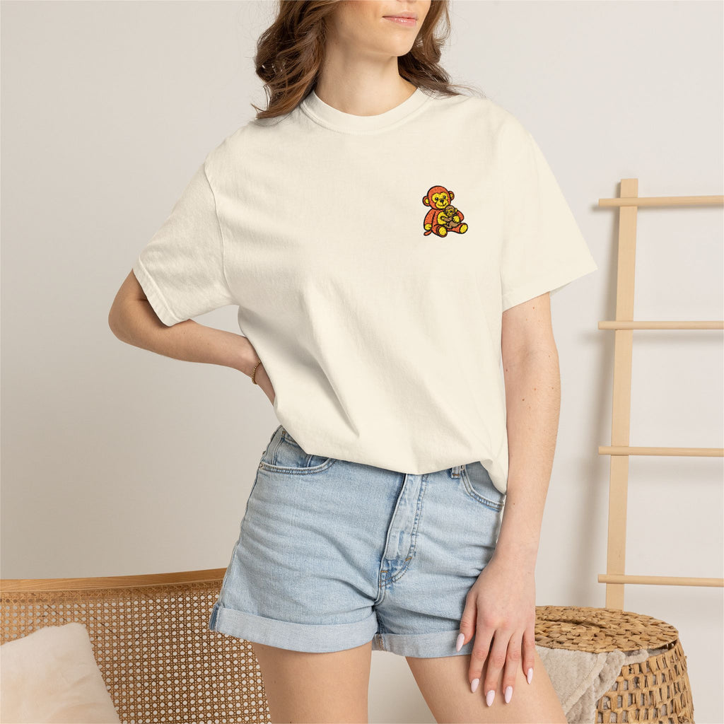 Embroidered Punch Monkey Shirt | Heavyweight T-Shirt