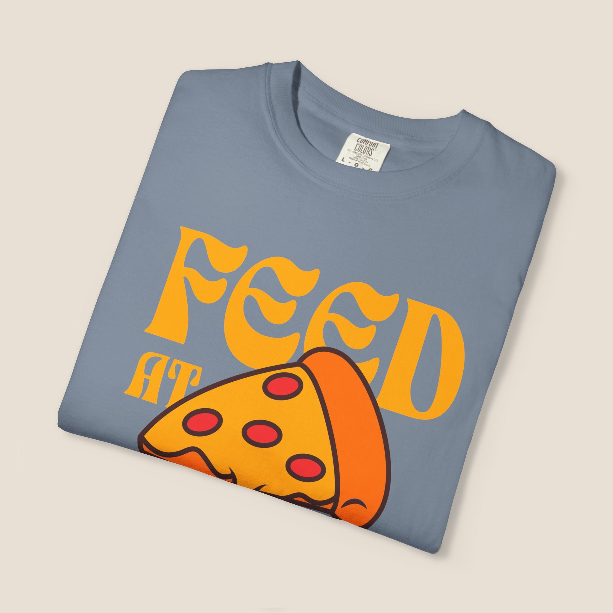 Retro Pizza Shirt Feed At Will | Funny Foodie Gift for a Foodie