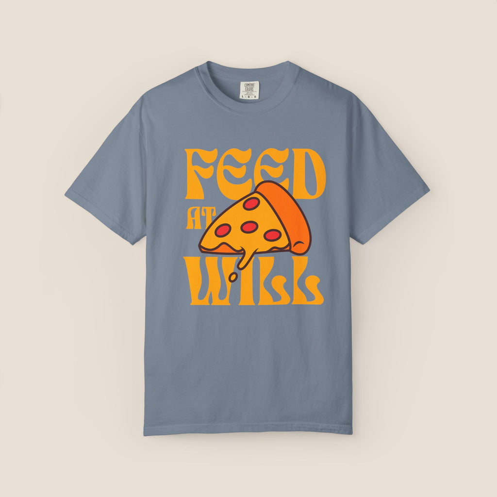 Retro Pizza Shirt Feed At Will | Funny Foodie Gift for a Foodie
