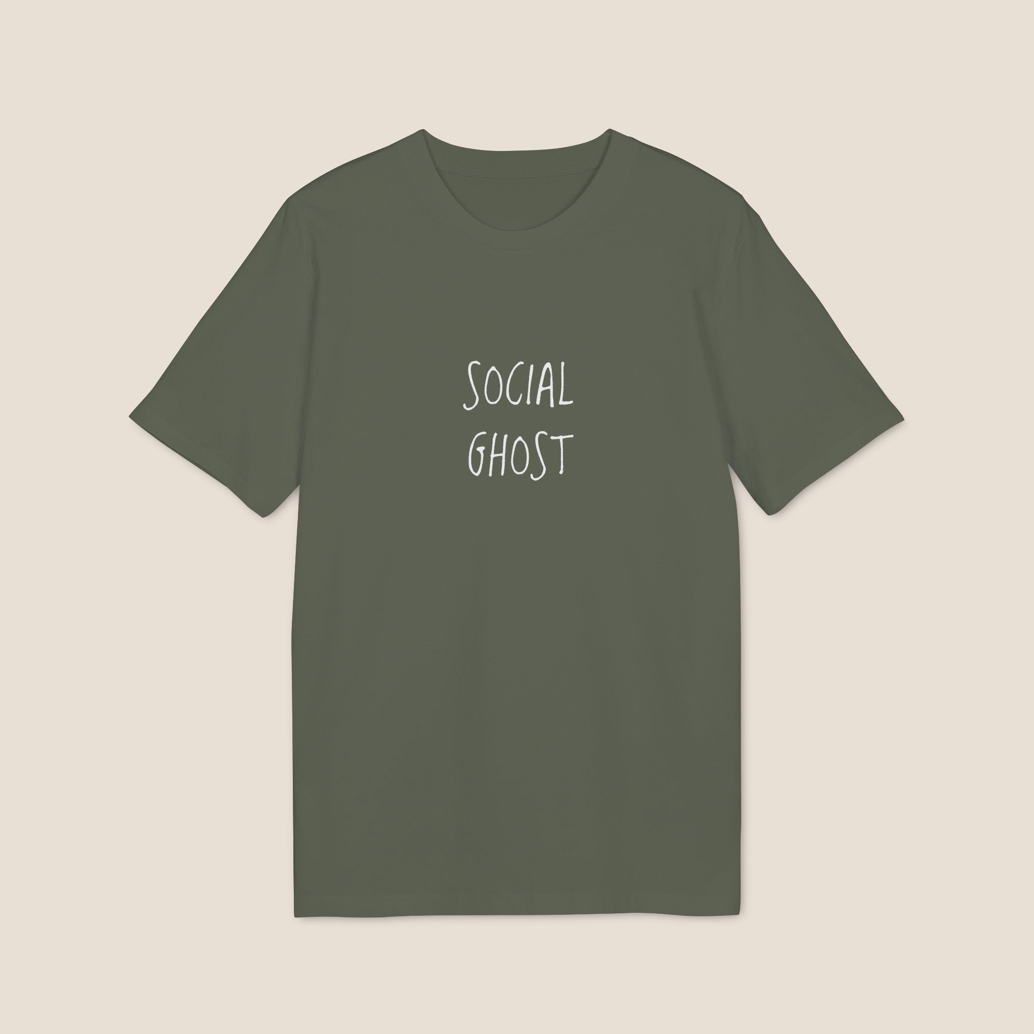 Social Ghost Shirt | Minimalist Introvert Tee | Anti-Social Butterfly Gift