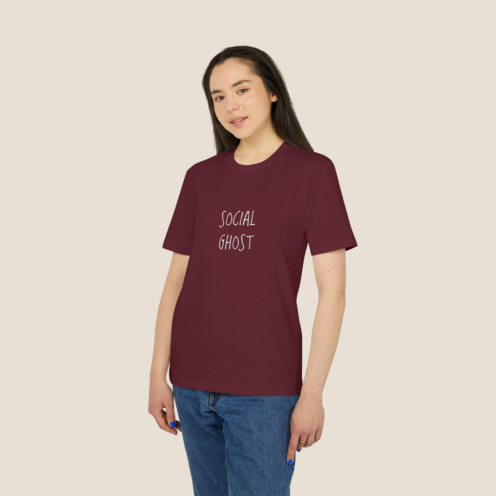 Social Ghost Shirt | Minimalist Introvert Tee | Anti-Social Butterfly Gift