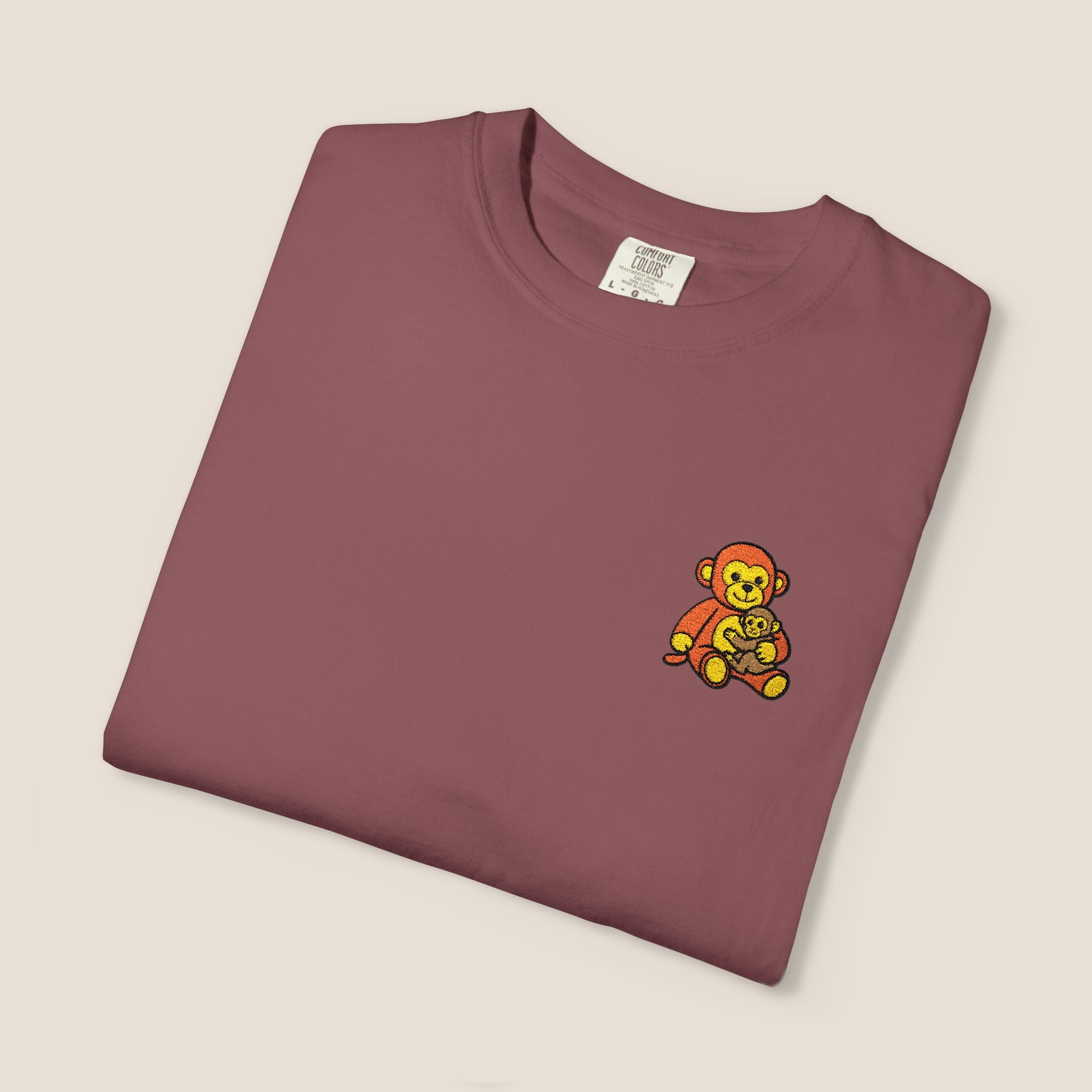 Embroidered Punch Monkey Shirt | Heavyweight T-Shirt