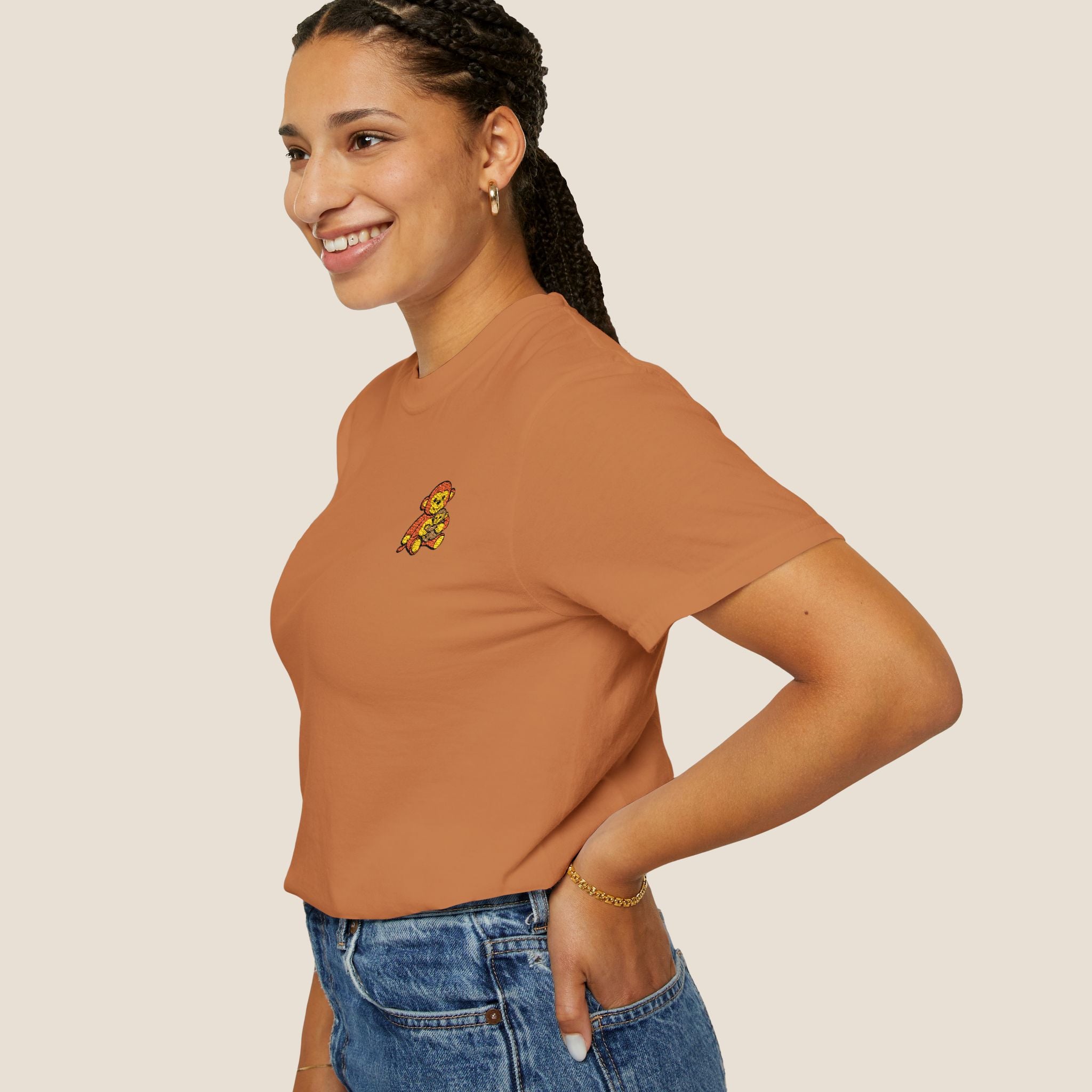 Embroidered Punch Monkey Shirt | Heavyweight T-Shirt