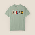 RELAX Ransom Note T-Shirt | Retro Magazine Cutout Font