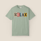 RELAX Ransom Note T-Shirt | Retro Magazine Cutout Font