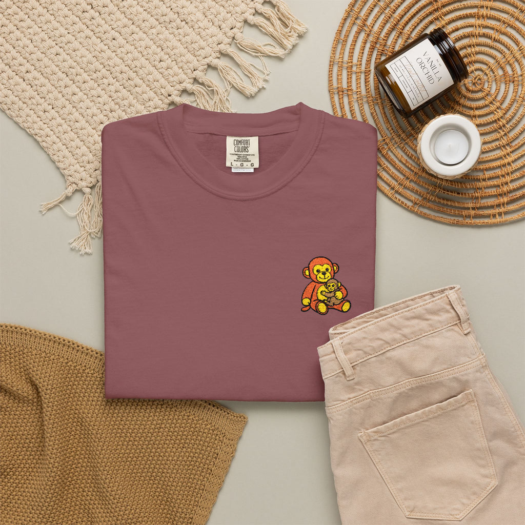 Embroidered Punch Monkey Shirt | Heavyweight T-Shirt