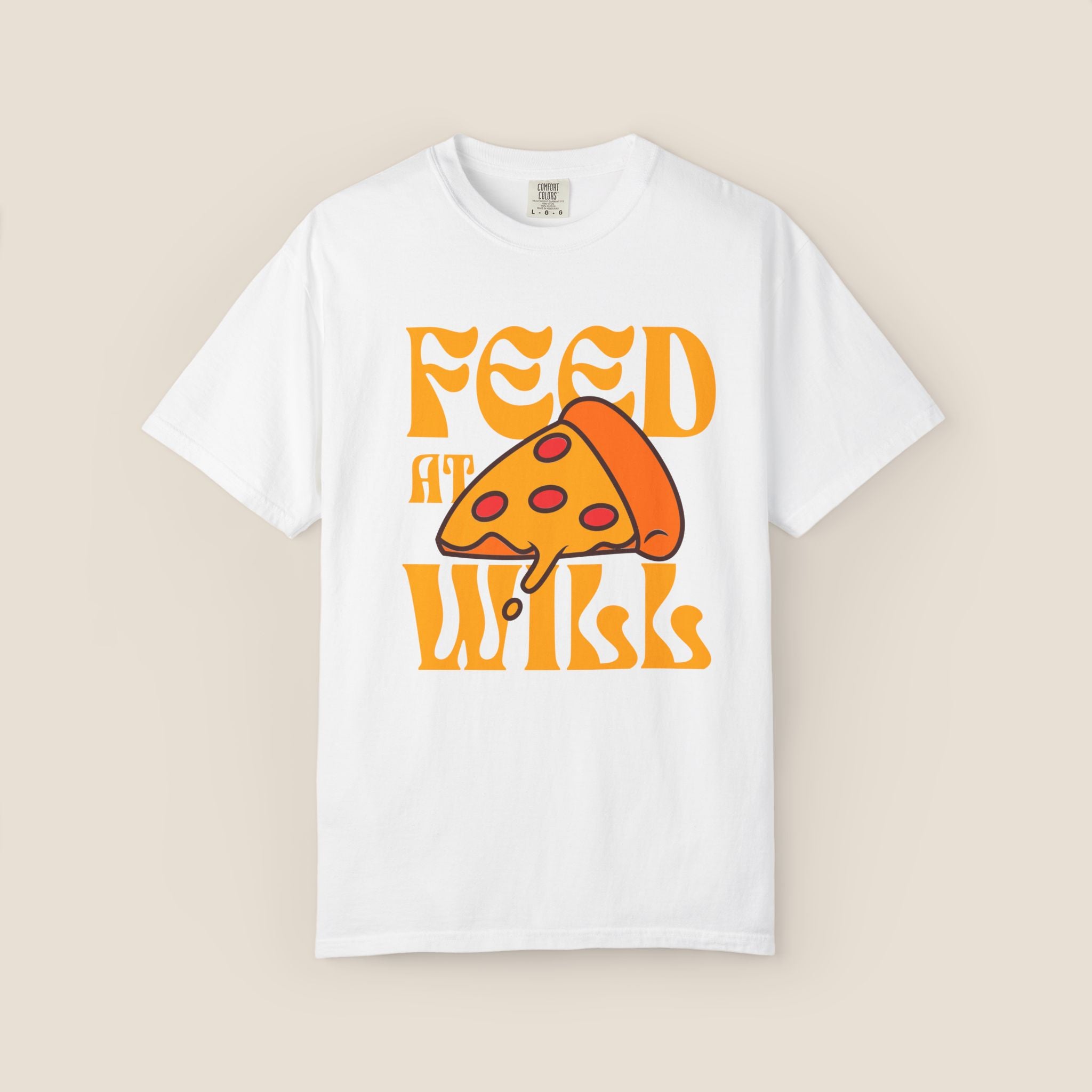 Retro Pizza Shirt Feed At Will | Funny Foodie Gift for a Foodie